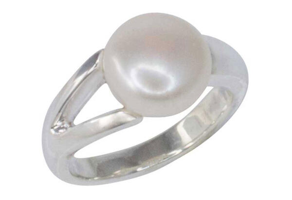 Ring Silber 925 mit großer Süsswasser-Zuchtperle