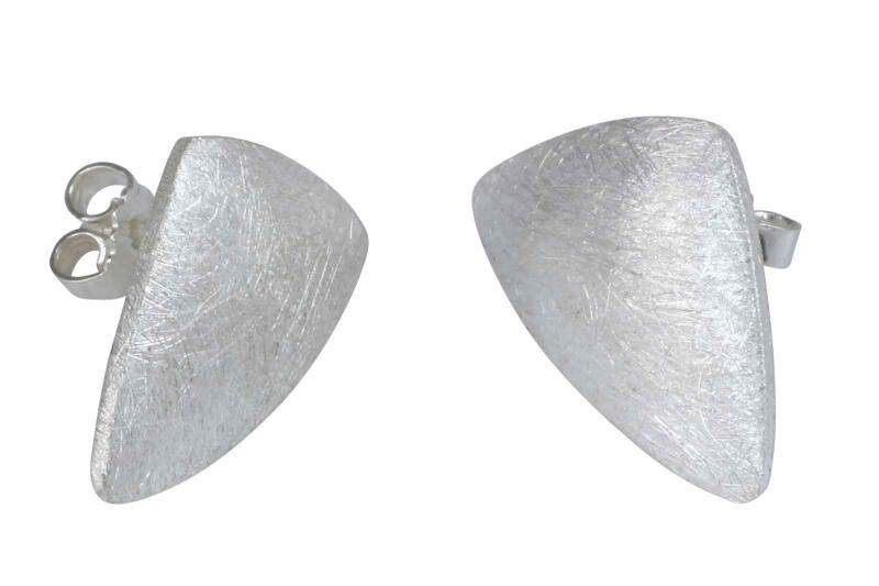 Ohrringe Ohrstecker Silber 925 *Nimra*  eismattiert gebürstet
