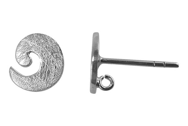 Ohrringe Ohrstecker Silber 925 mit Öse offen12  mm rund Spirale