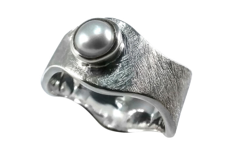 Ring Silber 925 mit Süsswasser-Zuchtperle 16,5