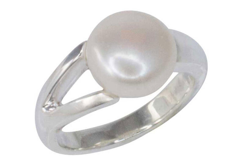 Ring Silber 925 mit großer Süsswasser-Zuchtperle 19,5 mm