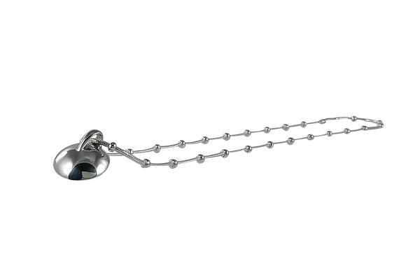 Anhänger Silber 925 Schale mit Perle 9  mm eismattiert gebürstet Brautschmuck