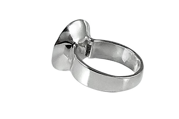 Ring Silber 925 Schale mit Süsswasser-Zuchtperle Brautschmuck 18,8 (59)